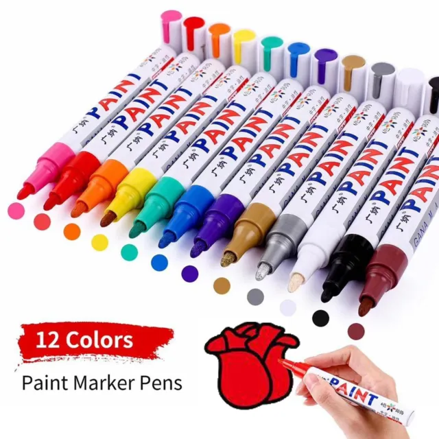 Paint Colors Marker Pen Fine Paint Oil Based Art Pen Metal Waterproof 15ml √