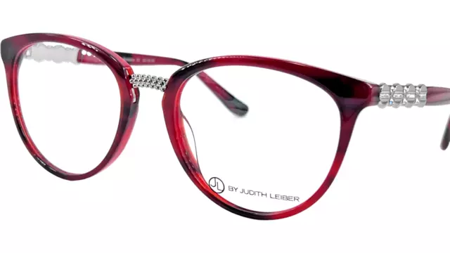 JL by Judith Leiber JL3042 Women's Round Plastic Eyeglass Frame Bordeaux 52-18