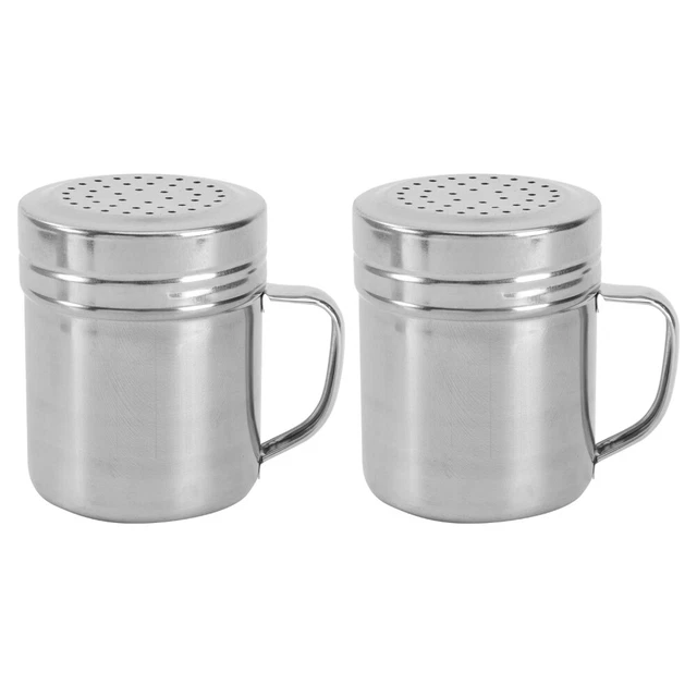 2 piezas agitador de dragas agitador de sal molinillo de café de acero inoxidable botella de acero