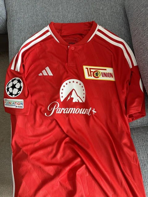 1.FC UNION BERLIN Heimtrikot 2023/2024  Größe L  mit CL Flock , Wie Neu