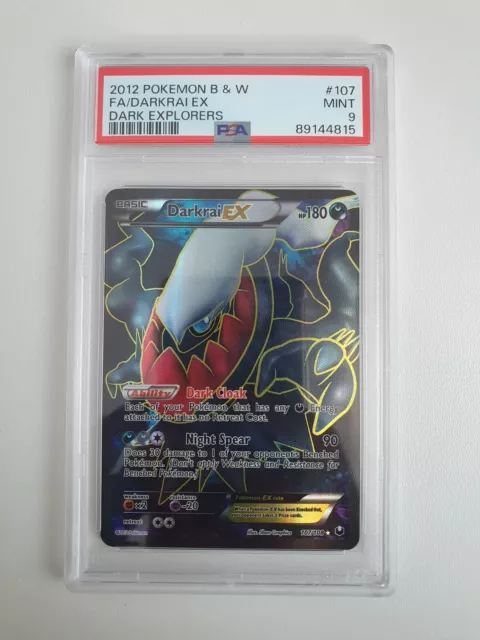 Dark Explorers Darkrai EX #107 FULL ART Holo Foil PSA 9 MINT Pokémon Card