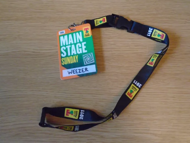 WEEZER T In The Park 2011 AAA genuine backstage pass/lanyard