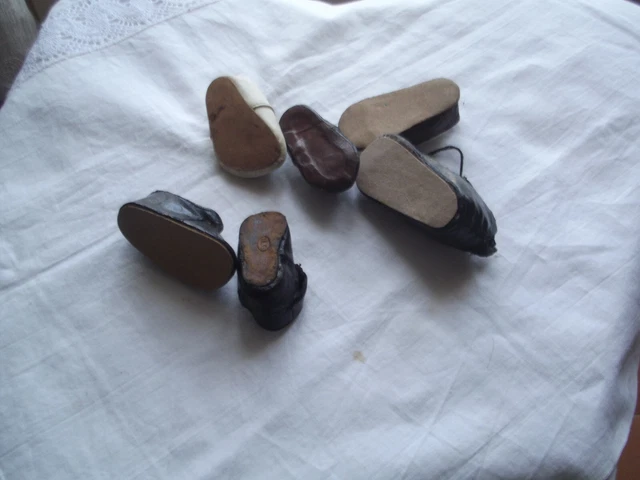 Chaussures Anciennes Pour Poupée – Vintage, Poupée Parisienne – Superbe état
