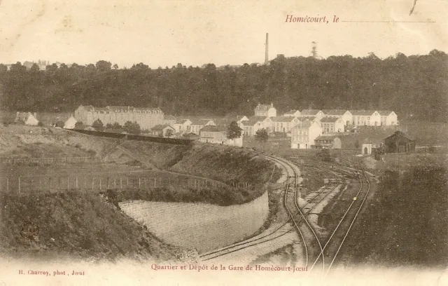 Homecourt District And Depot Postcard Of Homecourt Joeuf Station