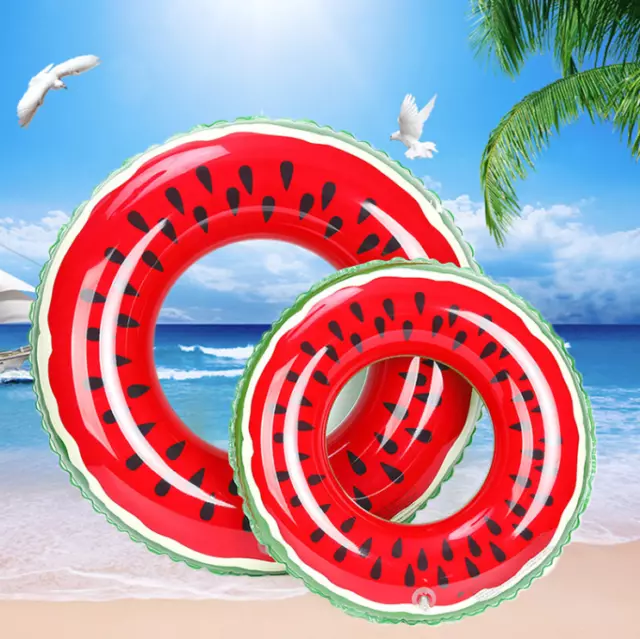 Inflatable water melon Rubber Swimming Ring Pool Float Doughnut Toy