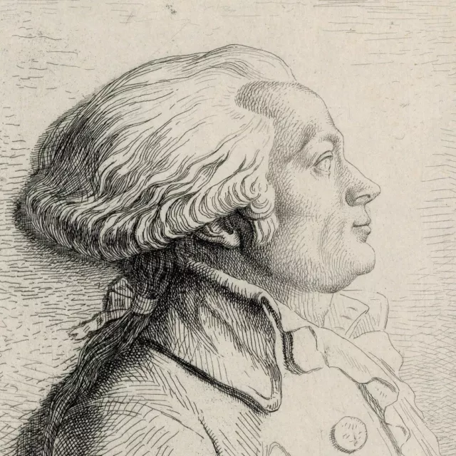 Portrait de Robespierre Révolution Gravure originale François Flameng XIXe