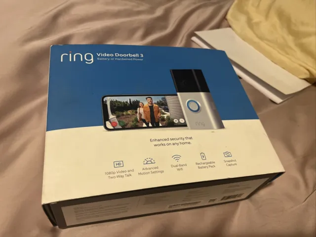 Ring Video Doorbell 3 1080p Video With Real Time Notifications- Open Box New