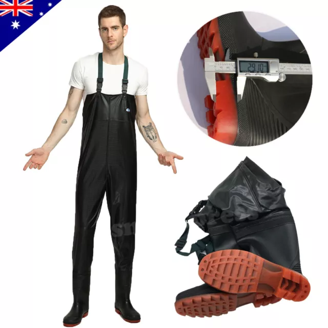 Chest Waders Waterproof PVC Pants with Boots Hunt Fishing Tackle Wading Outdoor