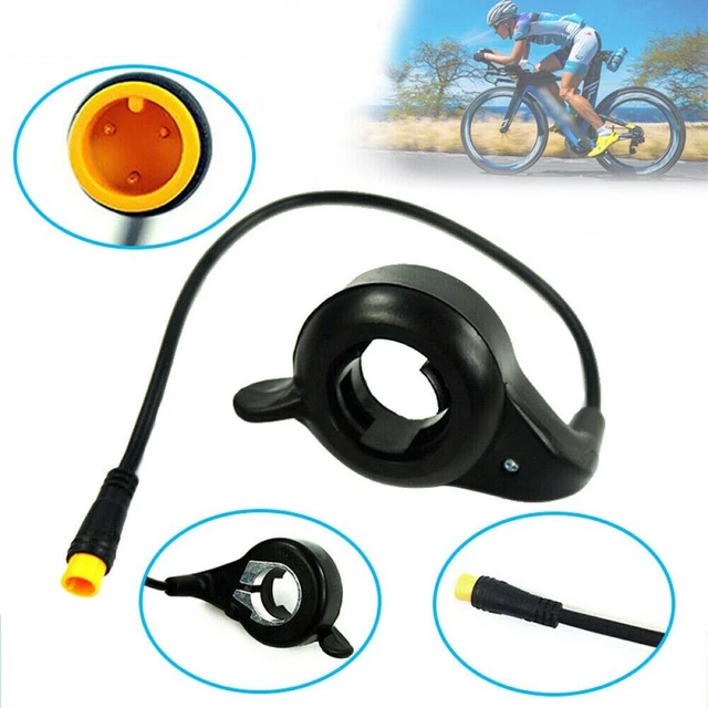 Pulsante A Manopola Per Acceleratore A Pollice Sinistro Per Scooter E Bici Elettrica. Modello 108X, Colore Nero, Universale. Nuovo.
