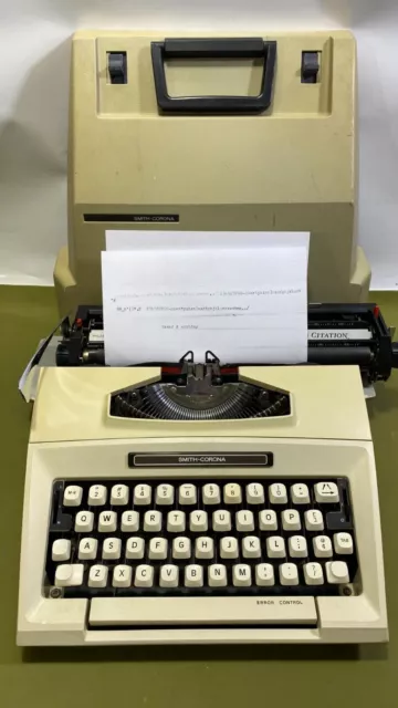 Máquina de escribir Sears Citation de Smith-Corona con estuche + cinta...