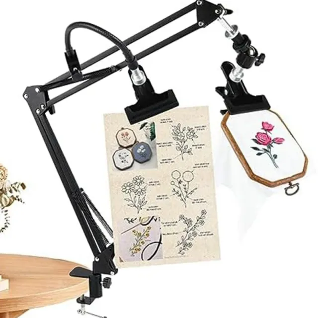 Embroidery Hoop Stand: 360 Adjustable Metal Embroidery Hoop Stand for7522