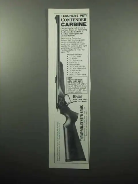 1989 Thompson / Center Arms Contender Carbine Ad