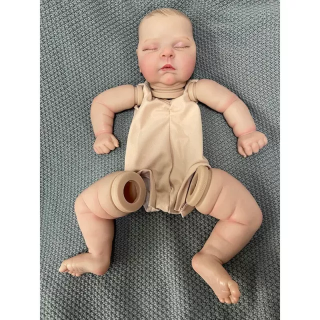 21" Baby Peaches Reborn Doll Kit Painted Doll Parts with Cloth Body Painted Hair