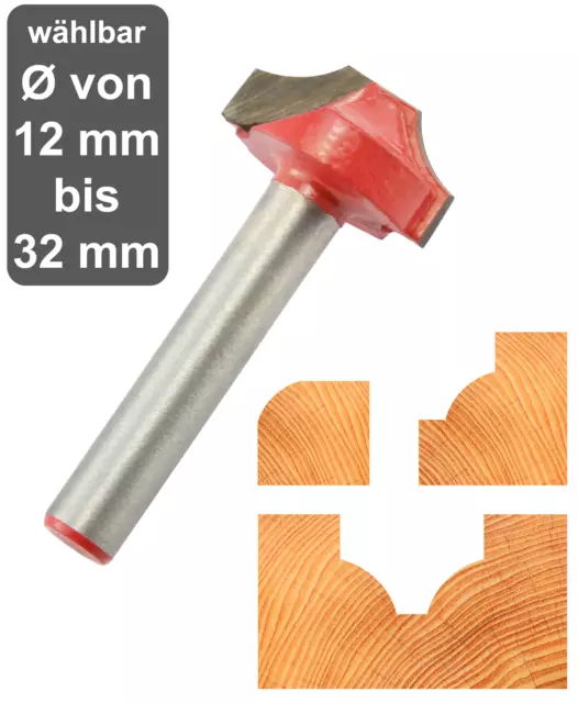 Abrundfräser Viertelstabfräser HM (HW) Holz Kunststoff Radiusfräser Hartmetall