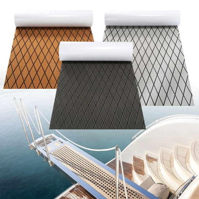 Peviasot EVA Bootsmatte Selbstklebend - Teakoptik 240x60/90cm Für Yacht & Wohnmobil