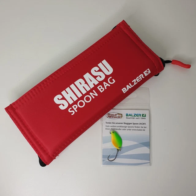 Balzer Shirasu Spoon Mäppchen Bag Blinker Spinner Wobbler Tasche inc 1 Spoon NEW