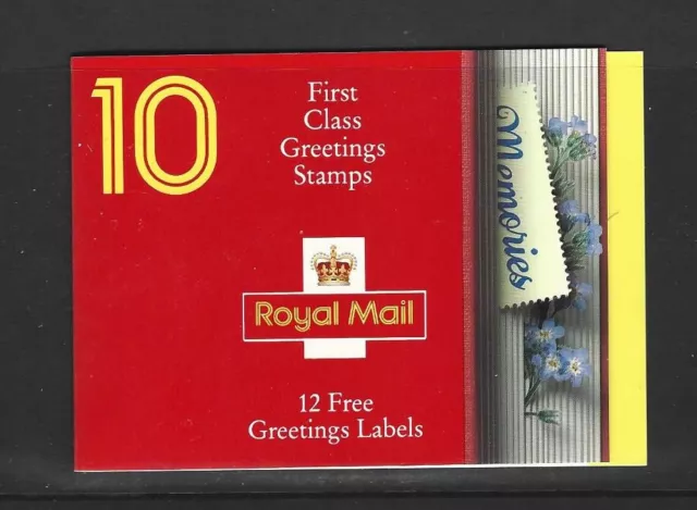 GB 1992 10 x 1st CLASS GREETINGS STAMP BOOKLET KX4
