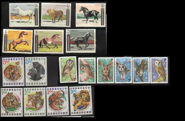 Bulgaria Fauna Animals & Owl Pack 18 Mint Stamps 1991/2 !!! (CV $11.30)