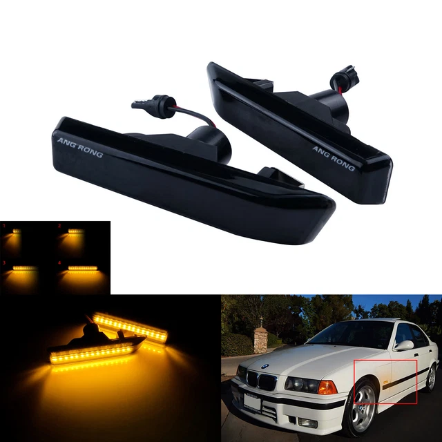 2x Clignotants Latéraux LED Noirs Pour BMW X5 E70 X6 E71/E72 - Jaune - Neufs Avec Garantie