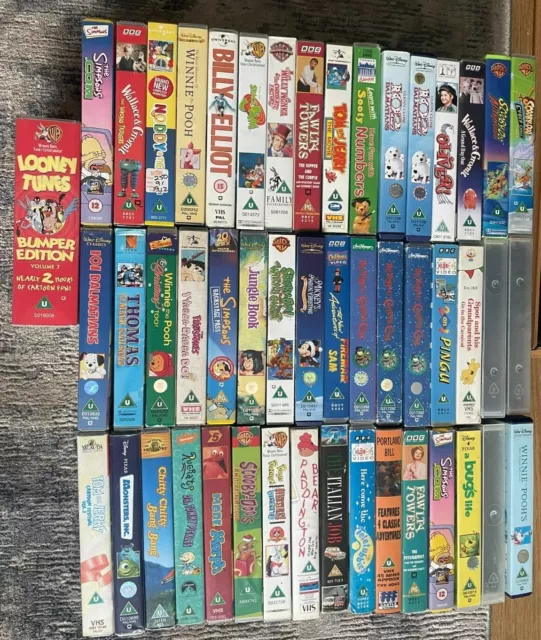 VHS TAPES INC Simpsons, Disney, Scooby Doo, Teletubbies etc EUR 2,84 ...
