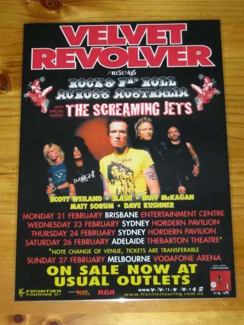 VELVET REVOLVER - SLASH - 2005 Australian Tour - Laminated Poster - GUNS N ROSES