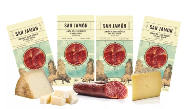 San Jamon Lote Gourmet Selección Embutidos Ibéricos y Queso