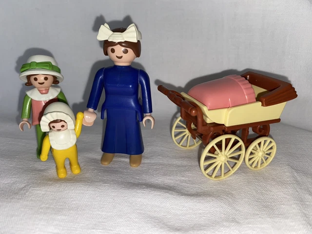 PLAYMOBIL ENFANT FILLETTE en rose/vert col blanc - 1900 Nurse landau enfant 5502 EUR 3,70 - FR