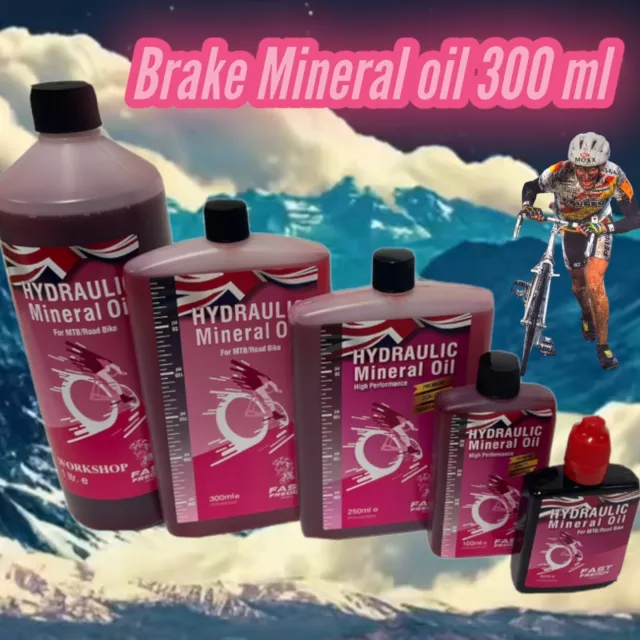 MINERAL Oil Mtb    BRAKE FLUID - 300 ML - Road BIKE CYCLE - WORKSHOP PACK