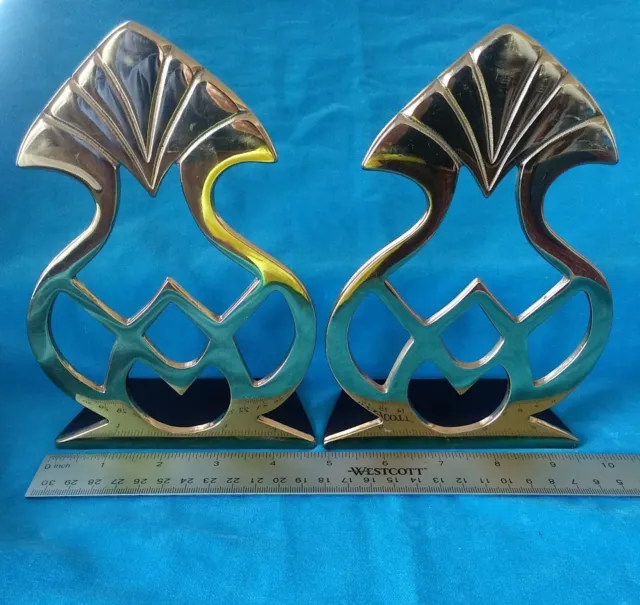 Brass Bookends 1985 Virginia Metal Crafters Historic Charleston HC8-23 Vintage