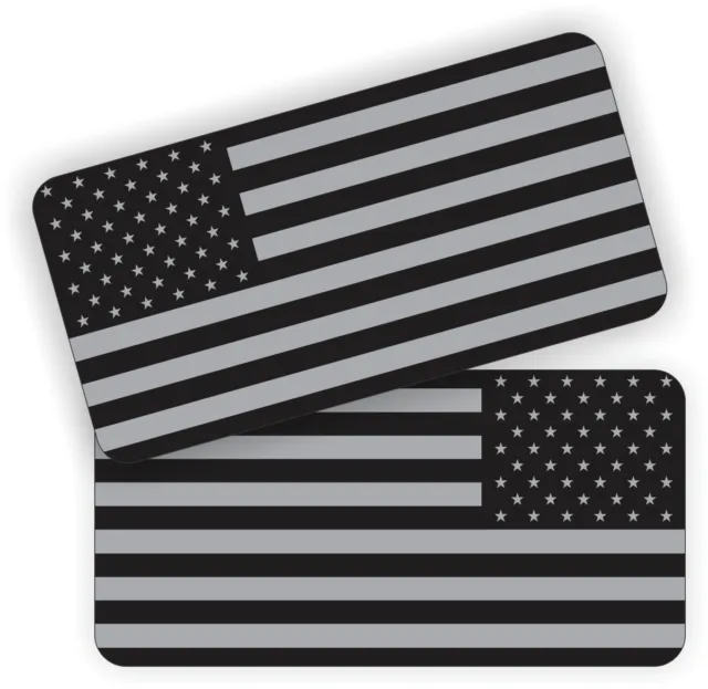 (2x) American Flags Black Ops Hard Hat Stickers / Motorcycle Helmet Decals / USA