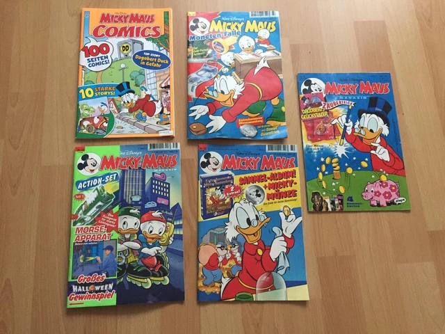 Micky Maus Hefte 1998 Nr. 32, 37, 38 und Nr. 8 aus 1994 teilweise mit Beilage