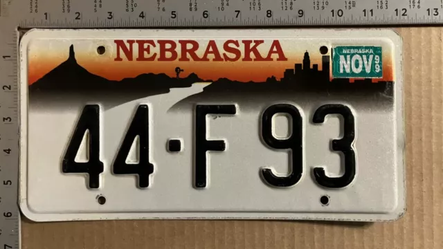 1999 Nebraska license plate 44-F93 Nemaha Ford Chevy Dodge 12122