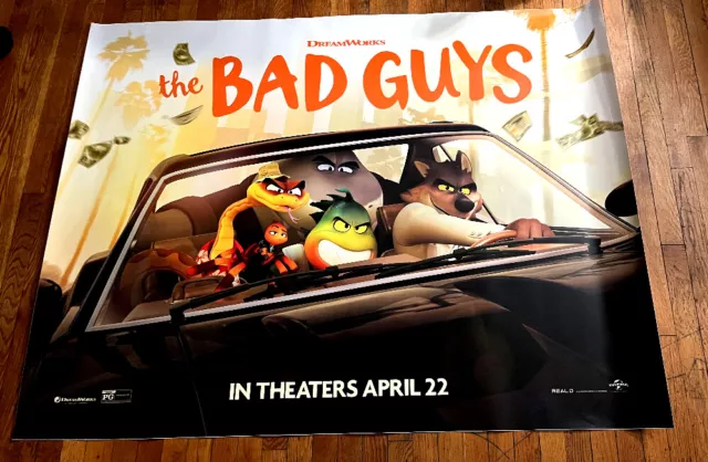 THE BAD GUYS 5ft Subway Movie Poster 2022