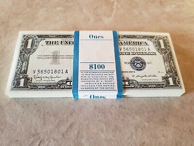 ✯1935/1957 $1 Silver Certificate UNC Lot ✯ CU Consecutive From Pack Old Estate ✯