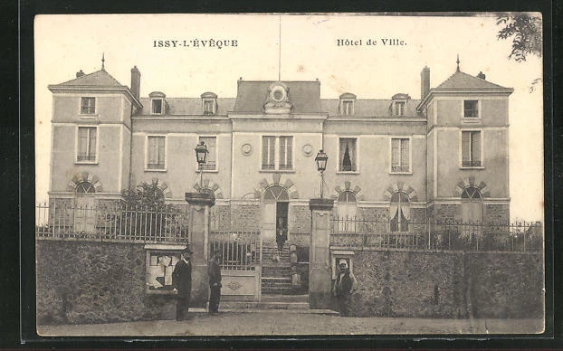 CPA Issy-l´Évêque, Hôtel de Ville 1909