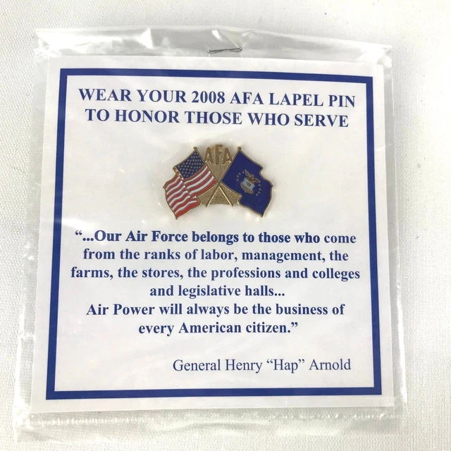 AIR FORCE ASSOCIATION AFA Lapel Pin Honor Those Who Serve US Flag