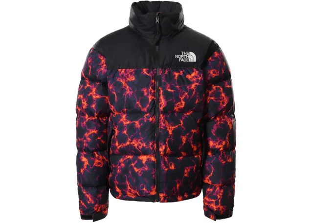 The North Face Men's 1996 RETRO NUPTSE DOWN JACKET, Black Marble Camo - Size L