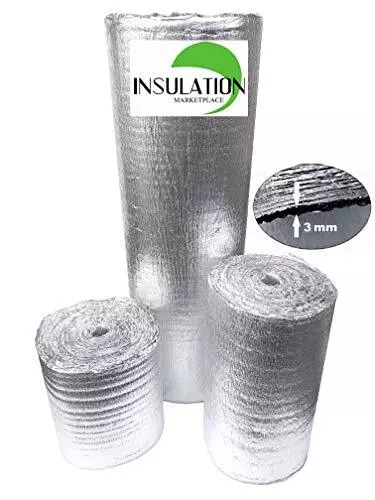 SmartSHIELD -3mm 48"x50Ft Reflective Insulation roll, Foam Core Radiant Barri...