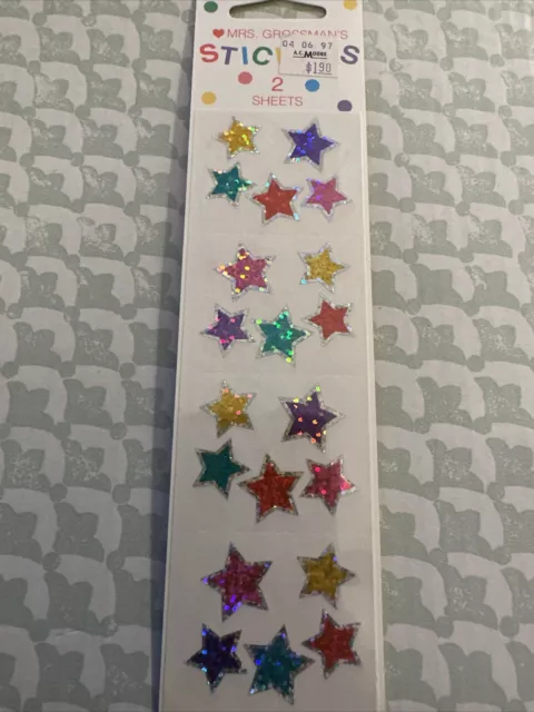 Vintage Mrs Grossman’s New Stickers Prismatic Rainbow Stars
