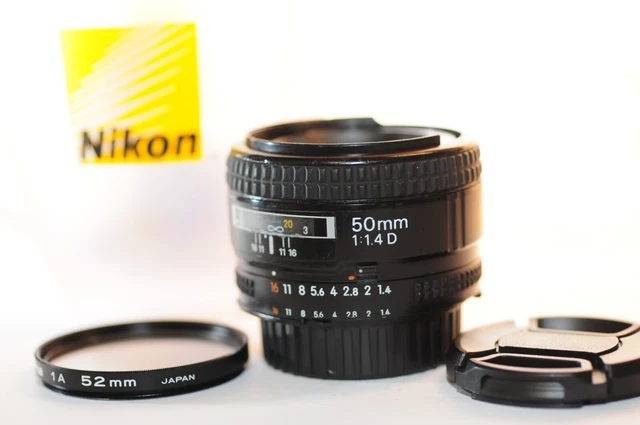 Nikon AF D Nikkor 50mm f/1.4 PRIME FX lens for FM2n F100 D750 DF D850 D7800 D500