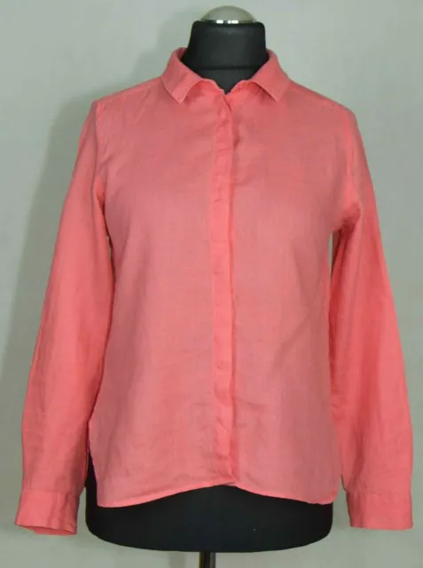- Blusa Camisa Mujer Marks And Spencer 100 % Lino Talla Uk 8 Vgc #../
