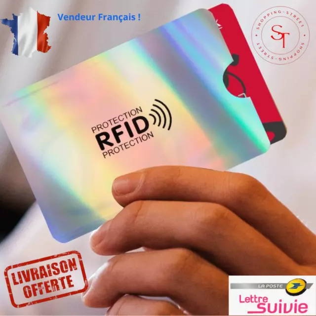 Étui RFID Protection Carte Bancaire Sans Contact Anti Piratage Pochette CPAM