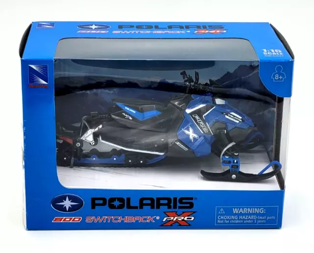 New Ray Polaris 800 Switchback Pro X Snowmobile 1:16 Scale Diecast Replica Blue