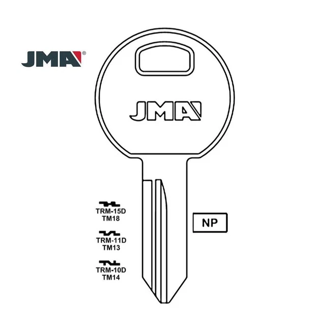 JMA Fits for Trimark Commercial & Residencial Key Blank TM13 - TRM-11D (10 Pack)