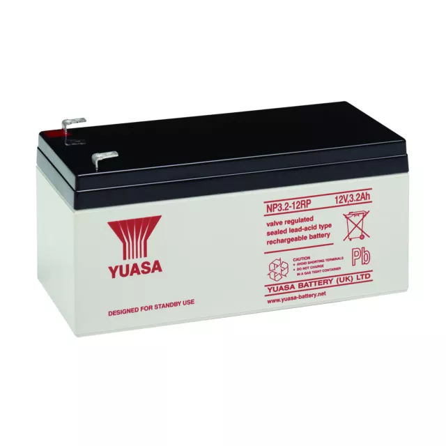 Yuasa NP Series NP3.2-12 Valve Regulated Lead-Acid Battery SLA 12V 3.2Ah