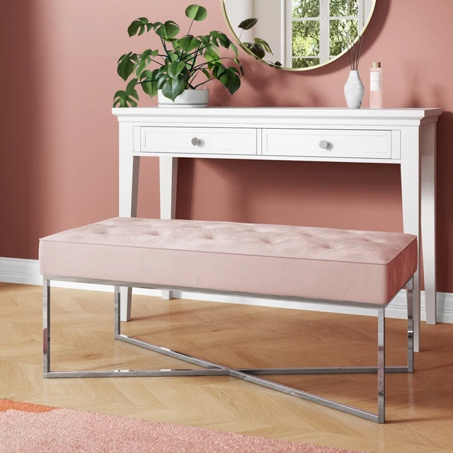 Pink bench for end of bed deals