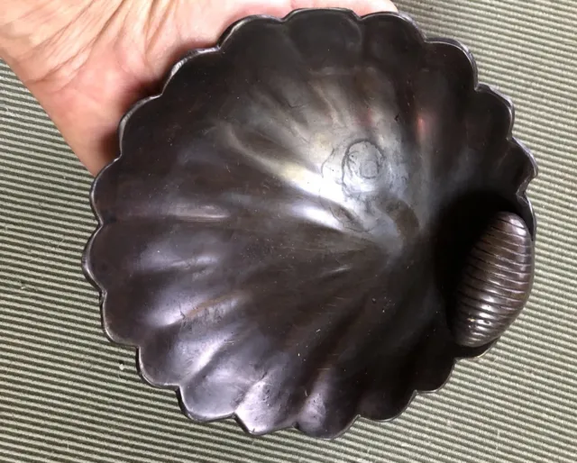 7" Conch Nautilus Sea Shell Clam Fossil Statue Figurine Bowl 100% Grade A Bronze 3