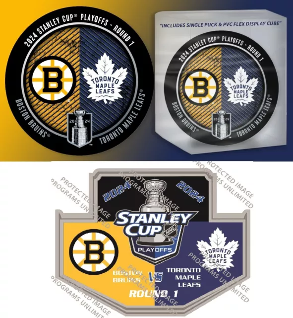 2024 NHL STANLEY Cup Playoffs Puck / Pin Boston Bruins Vs. Toronto
