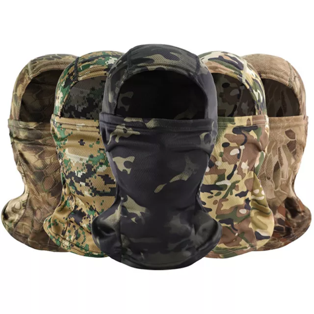 Cagoule de Camouflage tactique, masque complet, chapeau militaire Wargame CP