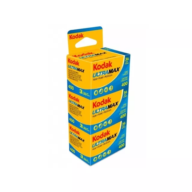 Kodak Ultramax 400 Triple Pack 3x 36 Exposure Colour Negative Film for Prints